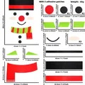 DIY Christmas Snowman felt door decoration set with red scarf and 80cm height dimensions - Snowman with Large Scarf