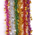 Sparkling colorful Christmas tinsel garland with heart sequins for party decoration - Purple