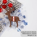 Sparkly reindeer hair clip with festive red scarf and white tulle mesh detail - Reindeer Style