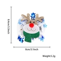 Christmas reindeer hair clip with gold antlers and dimensions of 8.4cm by 8cm - Scarf Reindeer Style