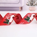 Nastro natalizio rosso con stampa camion vintage e albero per decoro festivo - Nastro Camion Rosso Natale 2m (Larghezza 5cm)