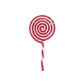 Weihnachtsbaumschmuck mit rot-weißem Spiral-Lutscher-Design für festliche Deko - Großes Lutscher-Ornament