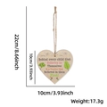Detail of heart wooden teacher appreciation plaque with motivational quote and jute rope - Small Tree Print Letter Style