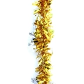 Ghirlanda natalizia dorata da 2M con fiocchi di neve per decorazioni di feste festose - 2M Oro Fiocco di Neve / Oro