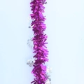 Ghirlanda natalizia viola scuro con fiocchi di neve argentati per decorazioni party - 2M Magenta Fiocco di Neve / Rosso Rosa