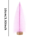 Mini albero di Natale artificiale rosa 10cm su base in legno per decoro da tavolo - 10cm Rosa