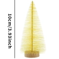 Mini albero di Natale giallo 10cm decorazione da tavolo con base in legno naturale - 10cm Giallo