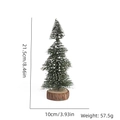 Mini-Weihnachtsbaum mit Schneeeffekt, Holzsockel, Maßangaben 21,5cm Höhe für Dekoration - 21CM Grüner schneebedeckter Baum