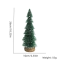 Miniatur 26cm künstlicher Weihnachtsbaum mit Schneeeffekt und Holzsockel Dekor - Grün mit Weiß / 26cm
