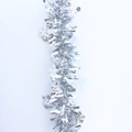 Ghirlanda natalizia argento da 2M con fiocchi per decorazione sfondo di festa - Ghirlanda di Fiocchi di Neve Argento