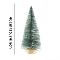Green 40cm artificial pine Christmas tree with a light wooden base on white background - 40cm Green