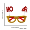 Detail view of festive Santa hat glitter glasses frame with dimensions and measurements - HO Christmas Hat