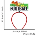 Cerchietto rosso calcio per feste con trofeo e sagoma, misura 23,5 cm x 15,8 cm - Stile Tromba Football