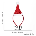 Serre-tête de Noël pour animaux avec bonnet à paillettes rouges et sangle réglable - Chapeau Rouge