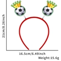 Cerchietto da calcio per feste con palloni a molla e corone larghezza 16,5cm - Stile Corona da Calcio