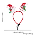 Adjustable Christmas pet headband with red Santa hats and snowflake embroidery - Dual Snowflakes Christmas Hats