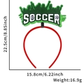 Cerchietto per capelli tema calcio con telaio rosso e decorazione silhouette tifosi - Stile Folla Festante Soccer