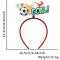 Cerchietto rosso da calcio con trofeo e motivi goal per tifosi e feste a tema - Stile Elemento Calcio Goal