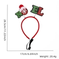 Christmas dog headband with red glitter NOEL letters and adjustable elastic strap - NOEL Letter