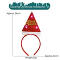 Cerchietto natalizio con cappello rosso luminoso a LED e scritta Merry Christmas - Stile Cappello di Babbo Natale a Punta Rosso (圣诞发光发箍-04)