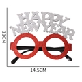 Occhiali Happy New Year con glitter rossi per Natale e decorazioni festive, 14,5x11 cm - Lettera d'Argento