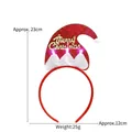 Light-up red sequin Christmas hat headband with Merry Christmas text and LED lights - Christmas Headband-05 (Red Sequin Offset Hat)