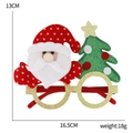 Christmas Santa Claus and glittery tree glasses frame with size and weight specs - Santa Tree Glasses