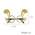 Occhiali di Natale con orecchie di coniglio dorate e scritta Princess, 19,5x12cm - Orecchie di Coniglio Oro