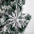 Durchsichtiger Acryl-Schneeflocken-Anhänger mit Silberglitzer für den Weihnachtsbaum - Kristallschneeflocke Typ B
