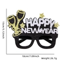 Glitzernde Happy New Year Brille mit Champagnerglas-Design und 18 cm Breite Spezifikation - Happy New Year Kelch Stil
