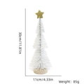 Mini white frosted Christmas tree with gold star and wood base in 30cm height - 30CM White Snow Dipped