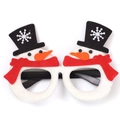 Feestelijke kerstbril met dubbel sneeuwpop-ontwerp en hoge hoeden voor partydecor - Sneeuwpop