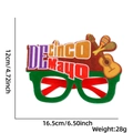 Γυαλιά πάρτι Cinco de Mayo από τσόχα με σχέδιο κιθάρας και λεπτομέρειες μεγέθους - Στυλ Κιθάρα & Μαράκες Γράμματα