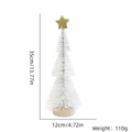 Mini 35cm frosted pine needle Christmas tree with gold star and wood base - 35CM White Snow Dipped