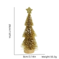 Mini golden Christmas tree with star topper, snow dusting and wood base, 20cm height - 20CM Gold Snow Dipped