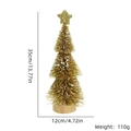 35cm mini golden Christmas tree with white snow dusting and a wooden base ornament - 35CM Gold Snow Dipped