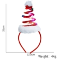 Red Christmas headband with LED lights and bells, height 25cm, weighing 44g - Spring Santa Hat