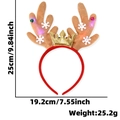 Serre-tête bois de renne de Noël avec couronne dorée et lumières LED de fête - Avec Lumières LED / Bois De Renne Marron Avec Couronne Et Flocons De Neige