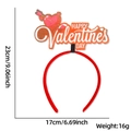 Detail view of Valentine's headband with Happy Valentine's Day text and red heart - Archery Heart Letters