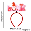 Detailed view of Valentine's headband with LOVE text and gnome, 23.5cm by 17.3cm dimensions - LOVE Gnome Style