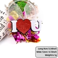 Glitzernde rote Herz I Love U Haarspange mit rosa Metallband und weißem Netztüllbesatz - I Herz U Stil