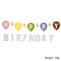 Guirlande Happy Birthday colorée en forme de ballon pour décoration de fête bébé - Bannière Lettres Happy Birthday