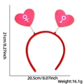 Valentine's red felt heart headband with male and female symbols and silver springs - Gender Symbol Heart