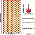 2M Thanksgiving maple leaf curtain in red gold and yellow for party backdrop decor - Red Orange Gold