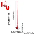 Gedetailleerde maattabel voor rode kralenketting met I Heart U glitterletter hanger - LOVE Letter Stijl (Valentijn Ketting)