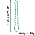 Dettaglio della collana di carnevale verde 42cm con dimensioni e peso di 18g - 42cm / Quadrato Verde