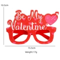 Rode Be My Valentine feestbril met hart en pijl design, 15,5 cm breedte variant - Be My Stijl