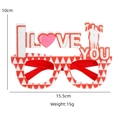 Red felt Valentine glass frame with I LOVE YOU text and couple silhouette for photo props - I Love You Style