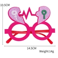 Pink glitter heart heartbeat glasses with male and female symbols for party decor - Heart to Heart Style