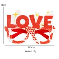 Red festive LOVE heart eyewear for Valentine's Day party with stars and printed decorations - Love With Gold Star Style